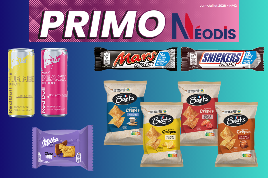 redbull summer édition peach édition milka chocomoo barre protéinée mars snickers bret's chips de crêpe nature fruit rouge citron caramel beurre salé