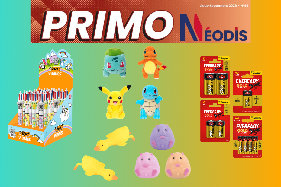 présentoir bic 4 couleurs collection vibbies peluche pokémon bulbizarre salamèche pikachu carapuce squishy canard caneton hamster mignon piles energizer eveready